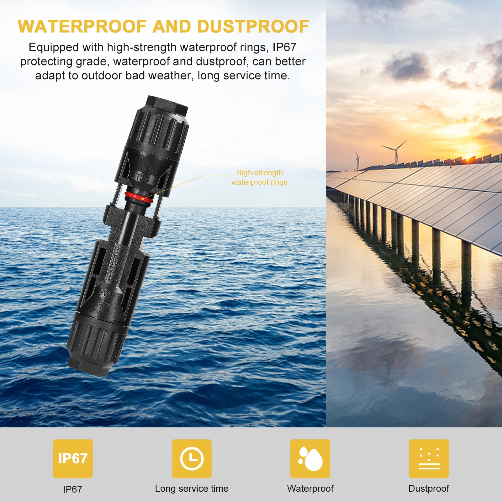 Free shipping 10/20/50 Pairs Solar Connectors 1000V 30A Solar Panel Branch PV Connectors Connect solar Tool Crimping pliers