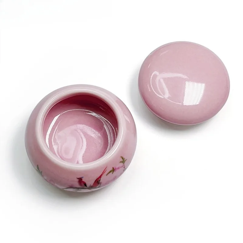 1Pc Ceramics Nail Cup with Lid Acrylic Liquid Powder Ceramic Cup Nail Art Acrylic Liquid Powder Porcelain Dappen Dish Container