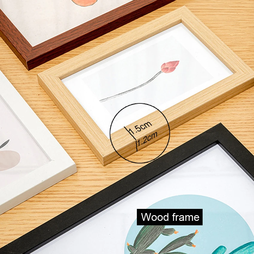 Wood Picture Frame 10X15/15X20/20X25cm Living Decor A4 Honors Certificate Document Frame Photo Frame for Wall Hanging Desktop