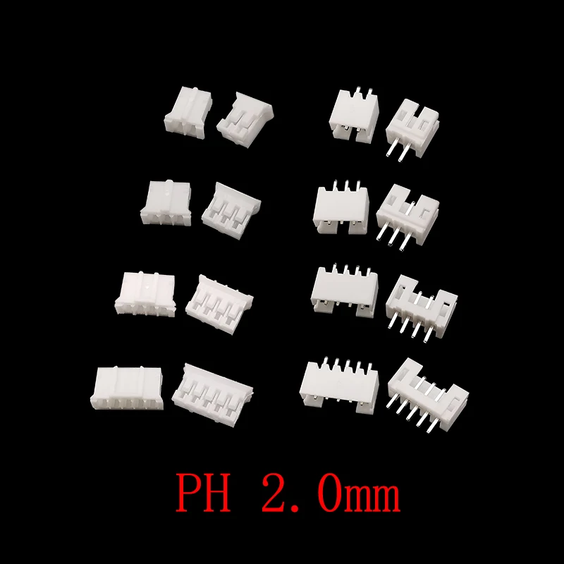230Pcs/Box JST PH 2.0mm / XH 2.54mm Pitch Terminals Kit 2/3/4/5 Pin Male Female Plug Plastic Housing Header Crimp Wire Connector