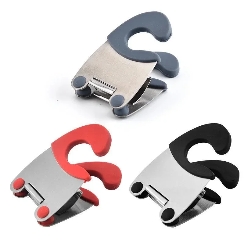 Pot Spoon Holder Pot Clip Holder Anti Scald Silicone Grip for Spoon Spatula Fork Cooking Utensils Spoon Rest Kitchen Accessories