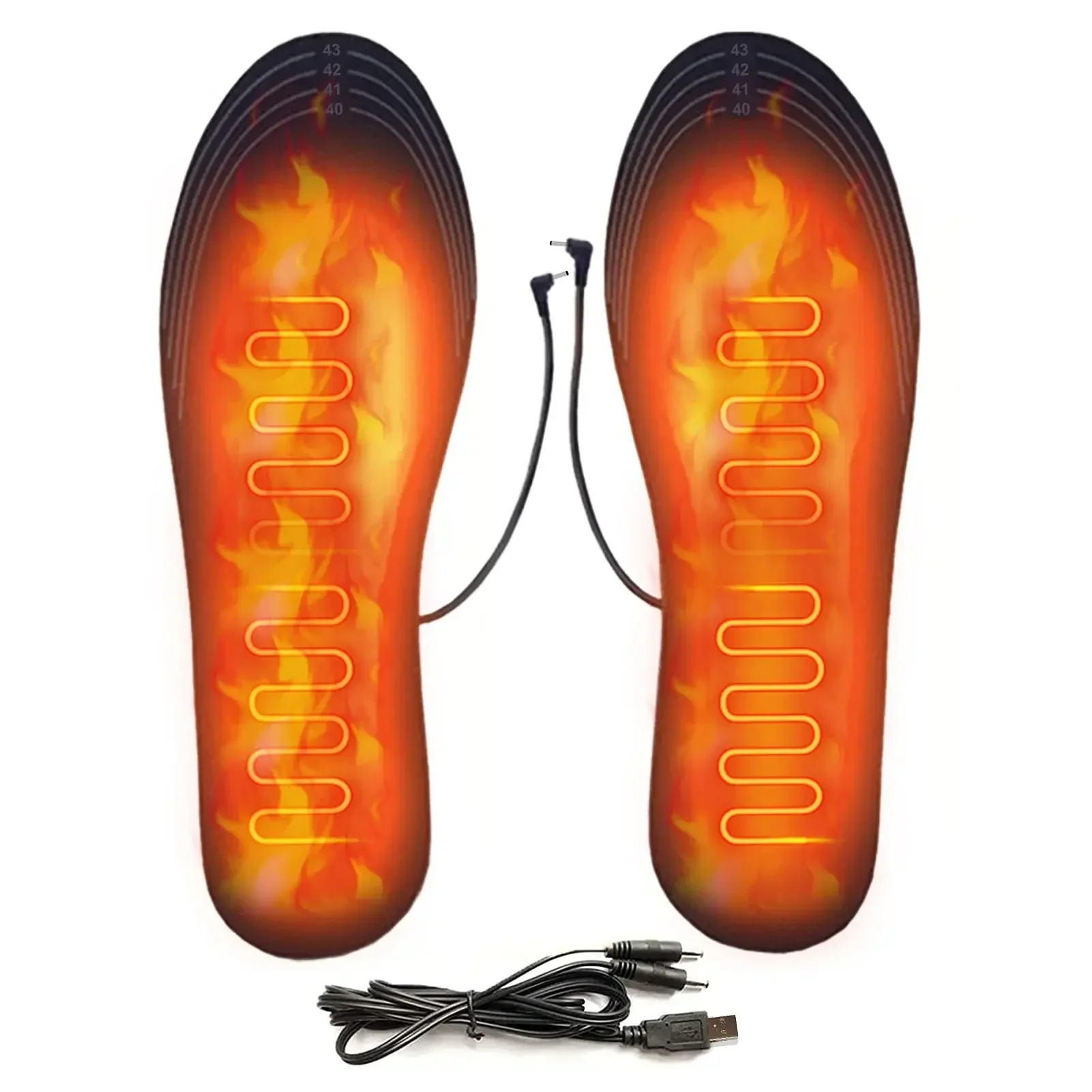 USB Heated Shoe Insoles Electric Foot Warming Pad Feet Warmer Sock Pad Mat Winter Outdoor Sports Heating Insole Winter Warm
