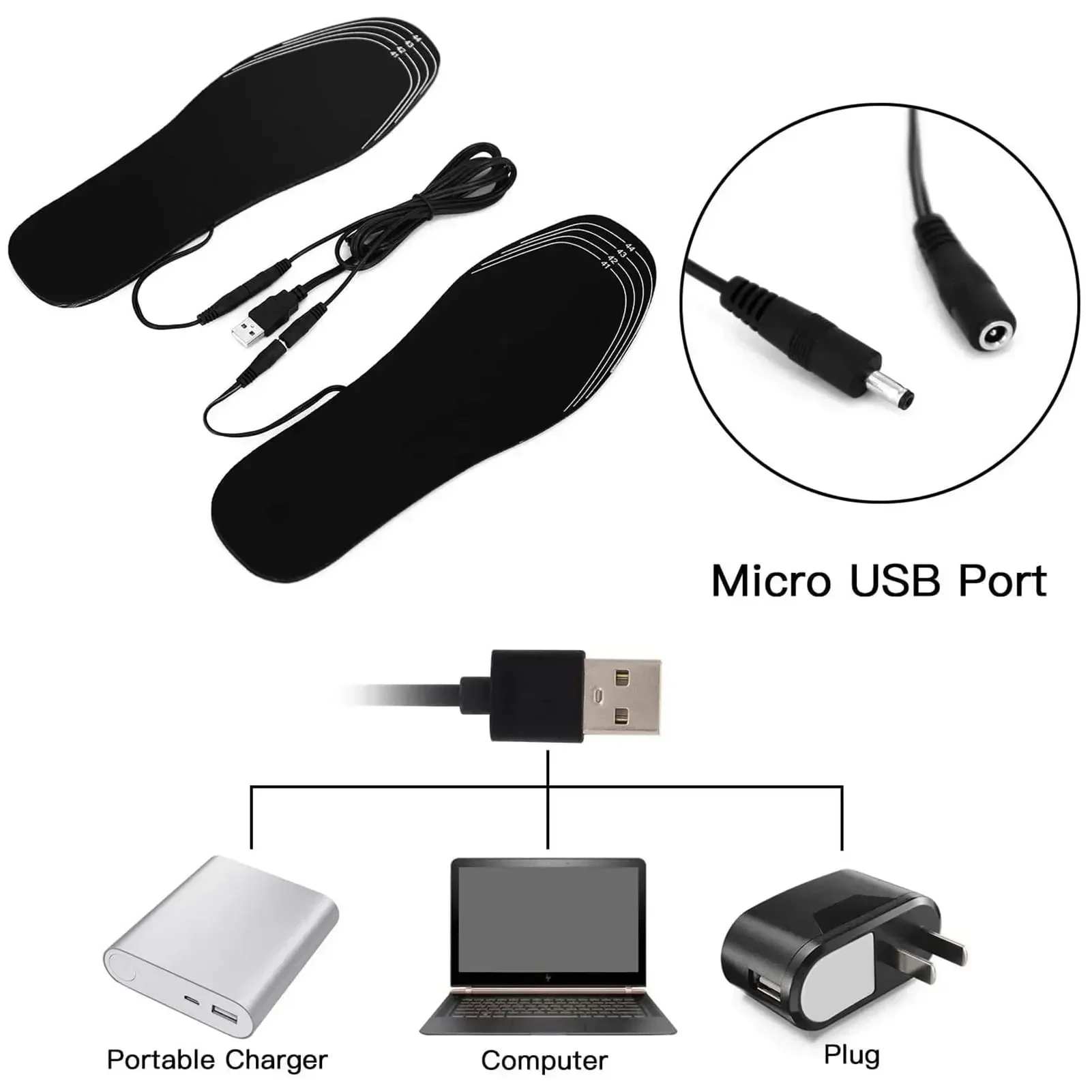 USB Heated Shoe Insoles Electric Foot Warming Pad Feet Warmer Sock Pad Mat Winter Outdoor Sports Heating Insole Winter Warm