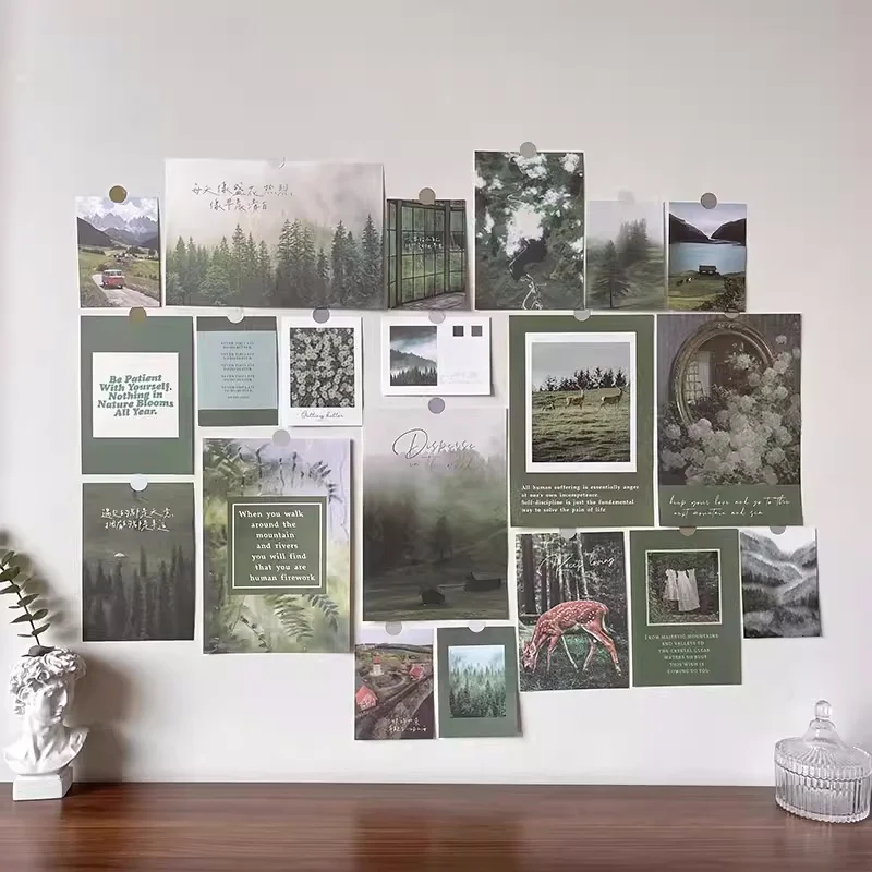 20PCS,Nordic Theme Wall Collage Kit Aesthetic Picures Room Decoration,Gift Postcards Set, Nordic Wall Art Poster For Teen Girls