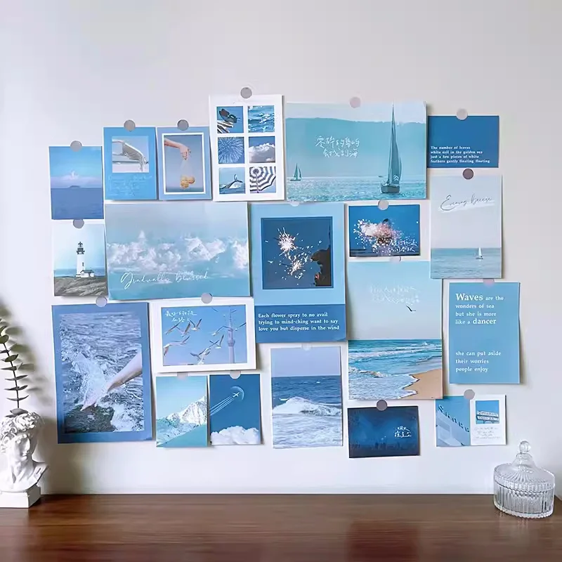 20PCS,Nordic Theme Wall Collage Kit Aesthetic Picures Room Decoration,Gift Postcards Set, Nordic Wall Art Poster For Teen Girls