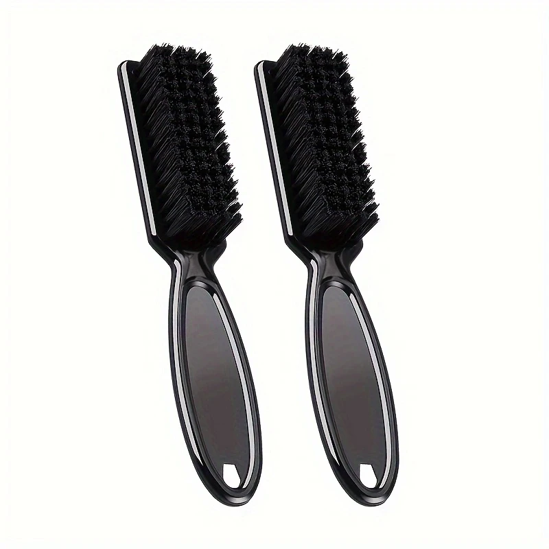 Barber Neck Duster Brush Sets Plastic Handle Hairdressing Soft Hair Cleaning Brush Head Shape Carving Cleaning Brush