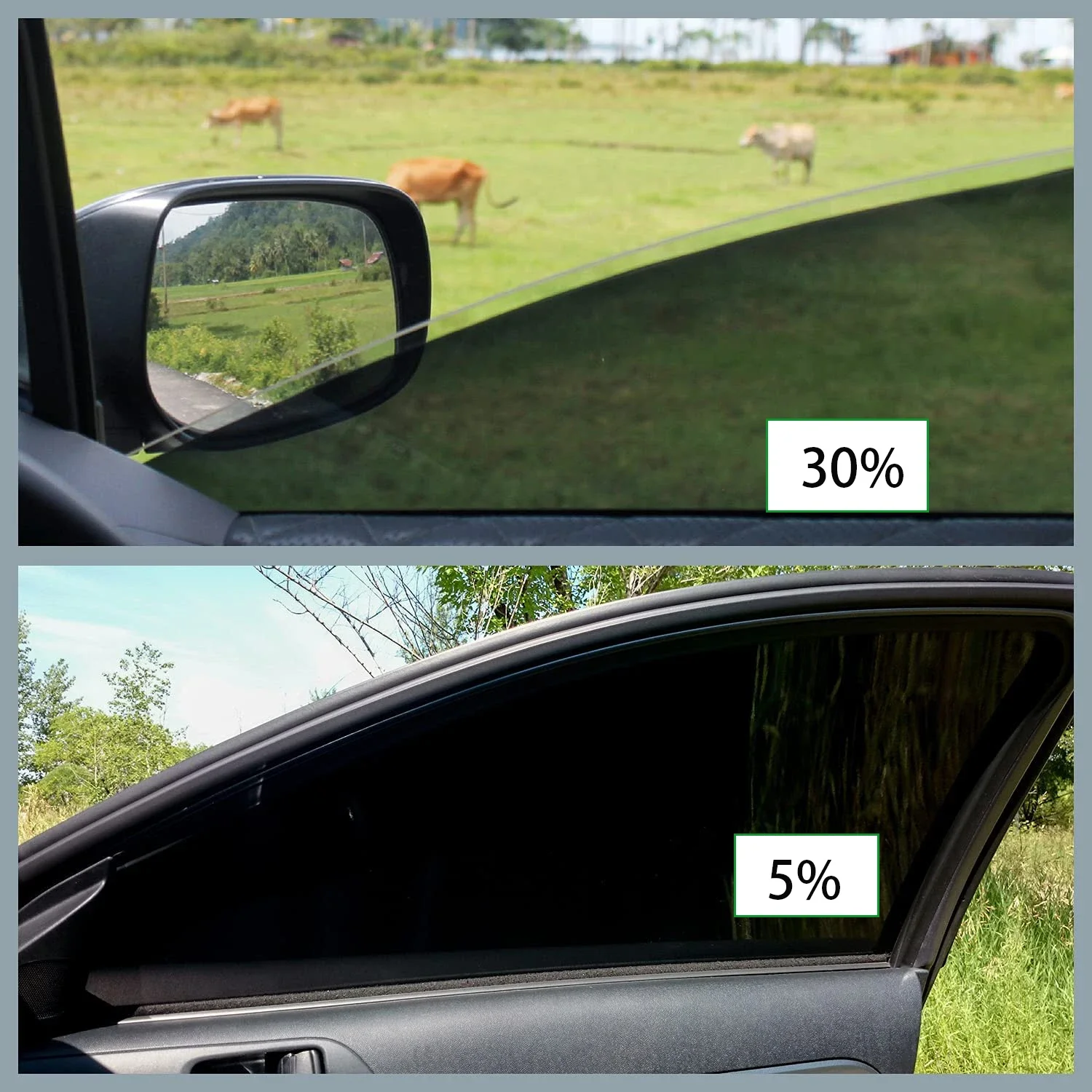 Window Tint Film for Cars Privacy Car Shade Front Windshield Heat & UV Block Blackout Window Film Auto Car Windshield Sun Shade