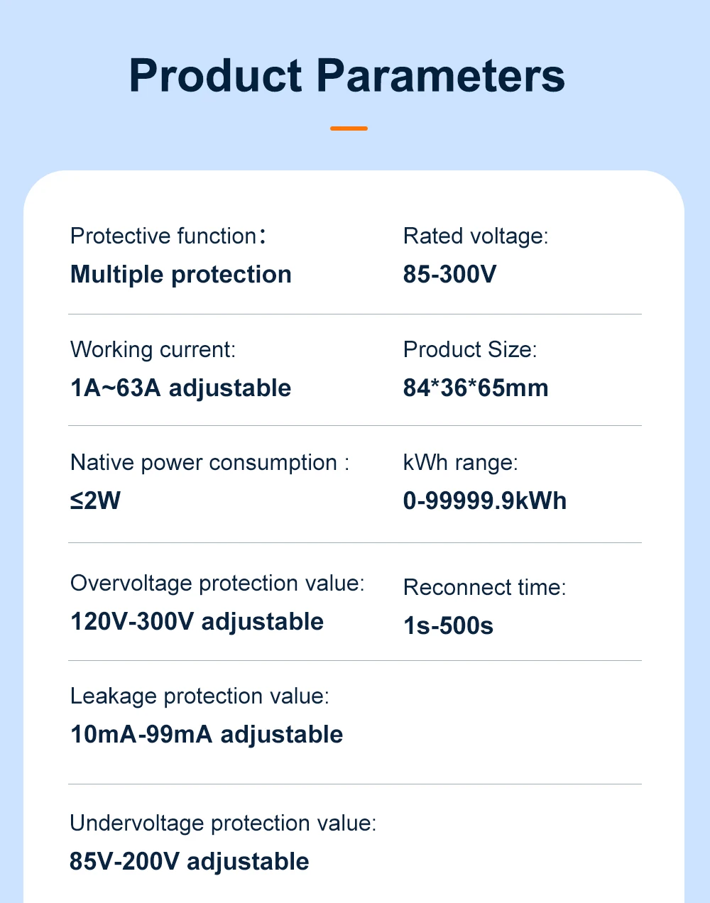 TOMZN WIFI 110V 220V 63A Smartlife TUYA Circuit Breaker Energy Meter Metering Timer With Voltage Current And Leakage Protection