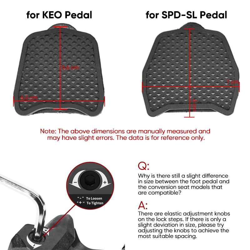 Bicycle Pedal Adapter for SPD SL for KEO System Road Bike Pedals Converter Bicycle Clipless Pedal Platform Adapter Cycling Parts