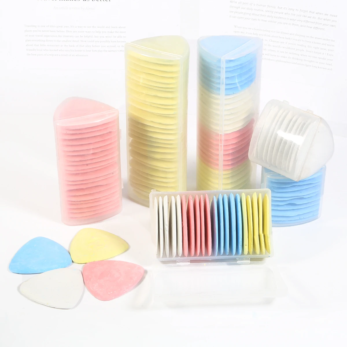 10-30pcs Colored White Scratching Powder Painting Powder Cutting Powder Pieces Tailor Scratching Powder Chalk Cutting Supplies S