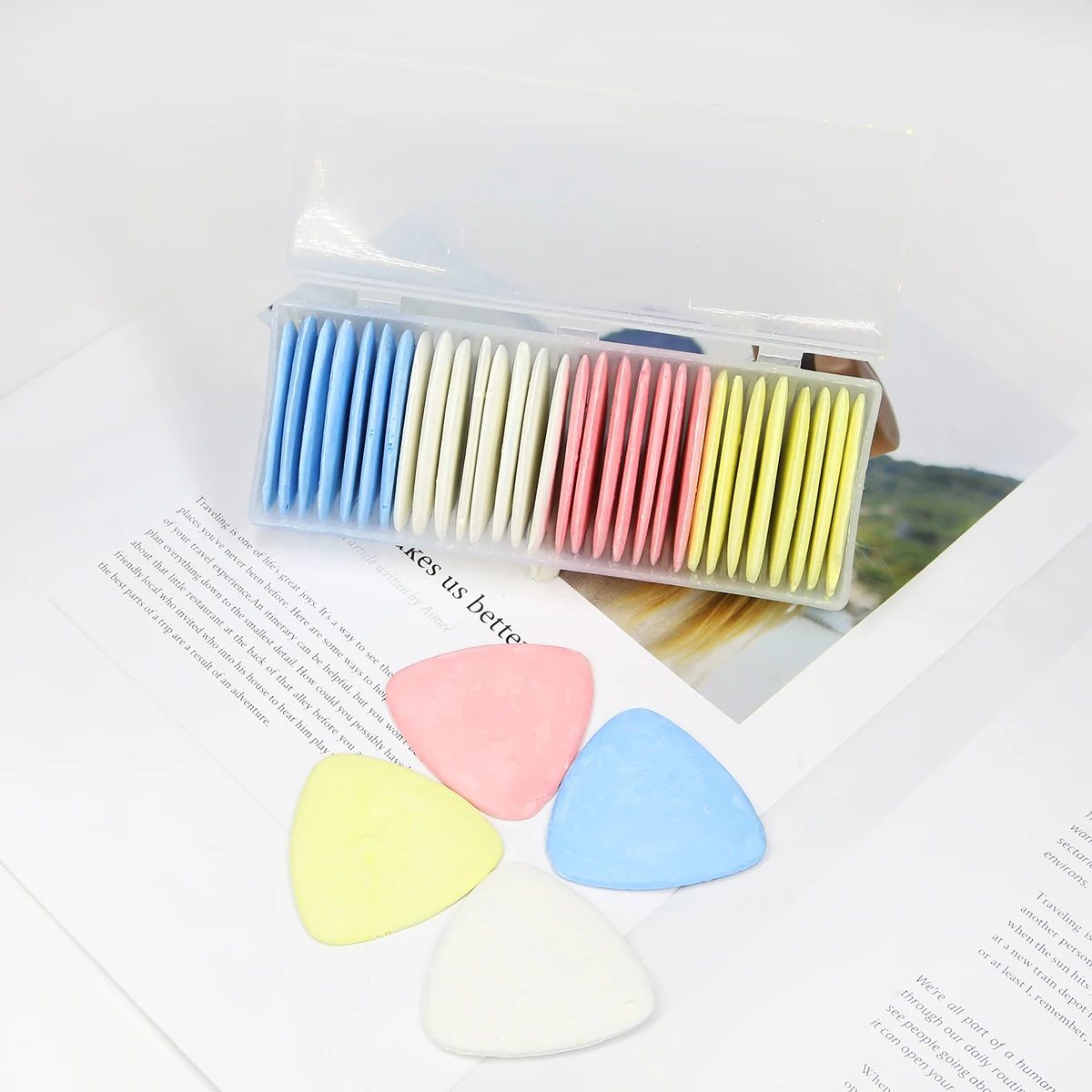 10-30pcs Colored White Scratching Powder Painting Powder Cutting Powder Pieces Tailor Scratching Powder Chalk Cutting Supplies S
