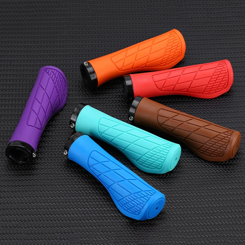 Bike Grips Rubber Mountain Bike Handlebar Cover Cuffs Shock Absorber Anti Slip Bike Handles Grip MTB Cuffs Bike Handle Fist Part