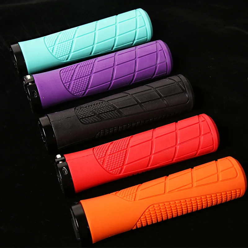 Bike Grips Rubber Mountain Bike Handlebar Cover Cuffs Shock Absorber Anti Slip Bike Handles Grip MTB Cuffs Bike Handle Fist Part