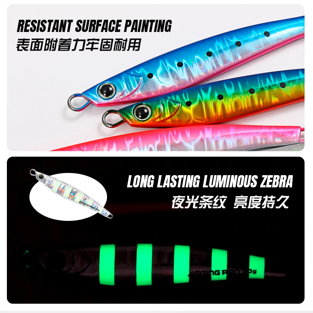 JIGGING PRO Jugulo Jig 15g 20g 30g 40g 60g Casting Jig Shore Metal Jig Lure Saltwater Fishing Tackle