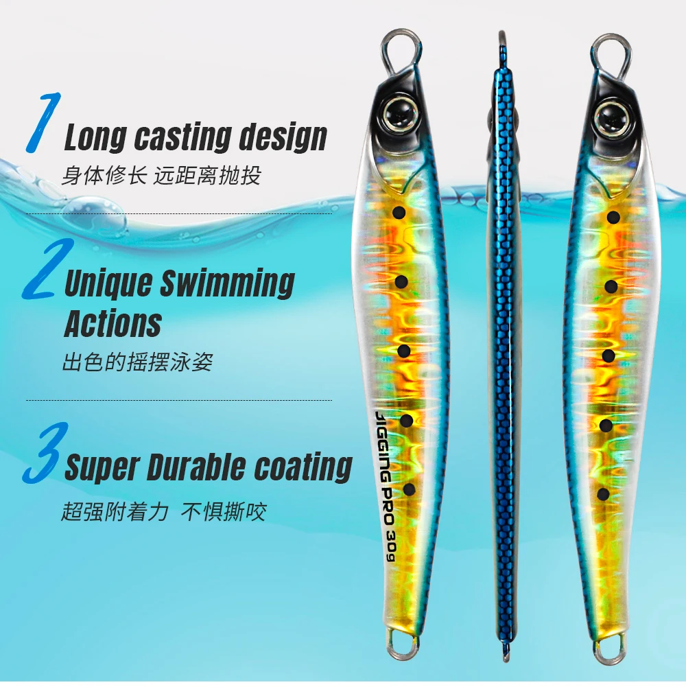 JIGGING PRO Jugulo Jig 15g 20g 30g 40g 60g Casting Jig Shore Metal Jig Lure Saltwater Fishing Tackle