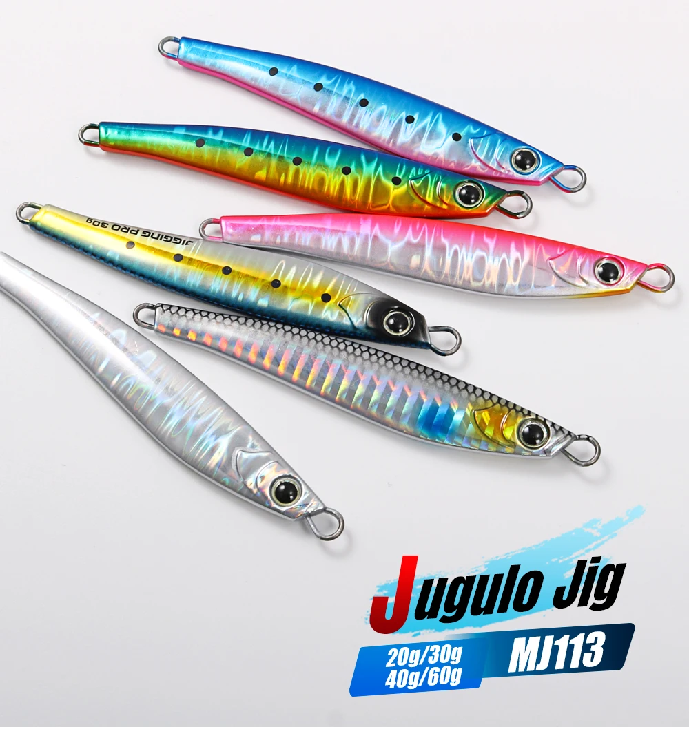 JIGGING PRO Jugulo Jig 15g 20g 30g 40g 60g Casting Jig Shore Metal Jig Lure Saltwater Fishing Tackle