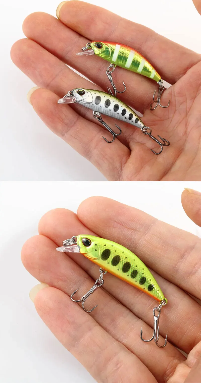 2024 Hot 38mm 3.2G Mini Sinking Minnow Fishing Lures Jerkbaits Peche Artificial Bait Wobbler Lure for Trout Bass Carp Fishing