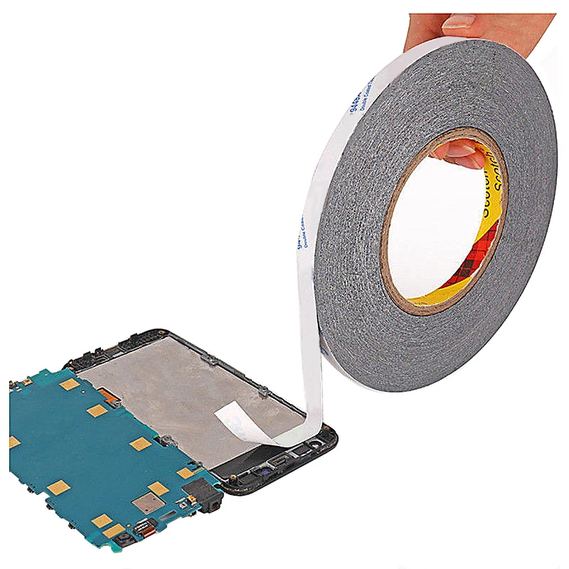 1mm/2mm/3mm/5mm/6mm/8mm/10mm/12mm 50meters Black Brand New Sticker Double Side Adhesive Tape Fix For Cellphone Touch Screen LCD