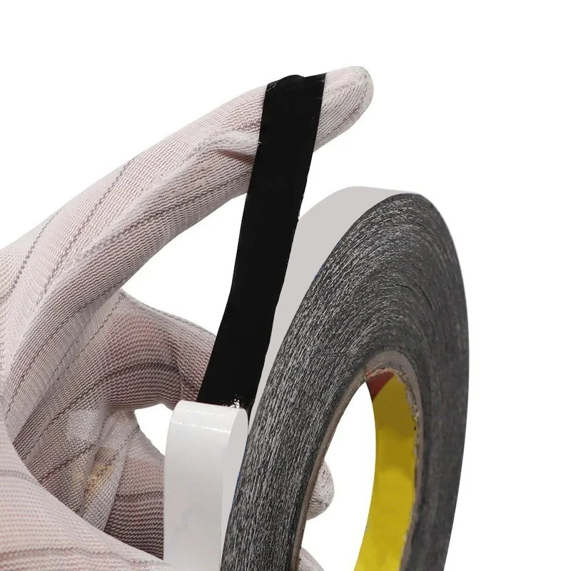 1mm/2mm/3mm/5mm/6mm/8mm/10mm/12mm 50meters Black Brand New Sticker Double Side Adhesive Tape Fix For Cellphone Touch Screen LCD