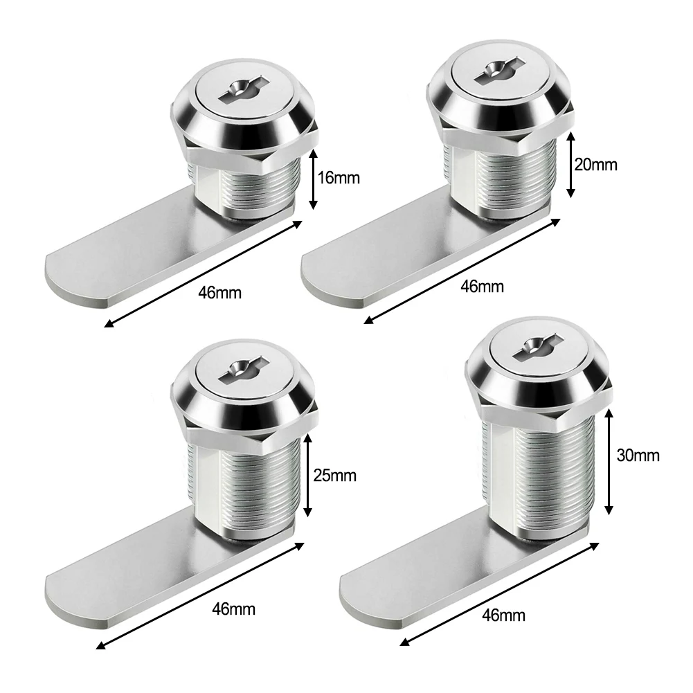 Drawer Cabinet Lock Mail Box Locker Cam Lock Cupboard Door Tongue Lock With 2 Key Furniture Hardware