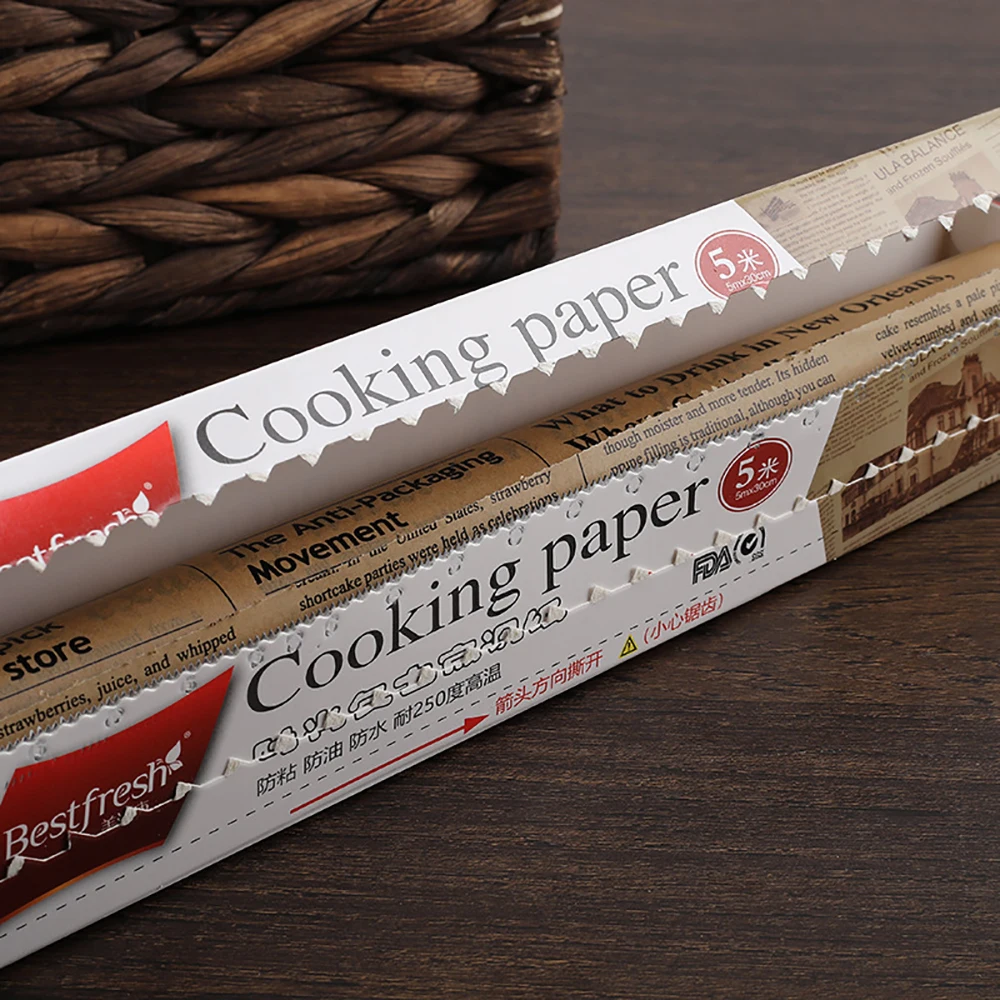 Retro English Newspaper Food Grade Grease Paper Bread Sandwich Burger Fries Wrappers Cookie Food Accessories for Baking Kitchen