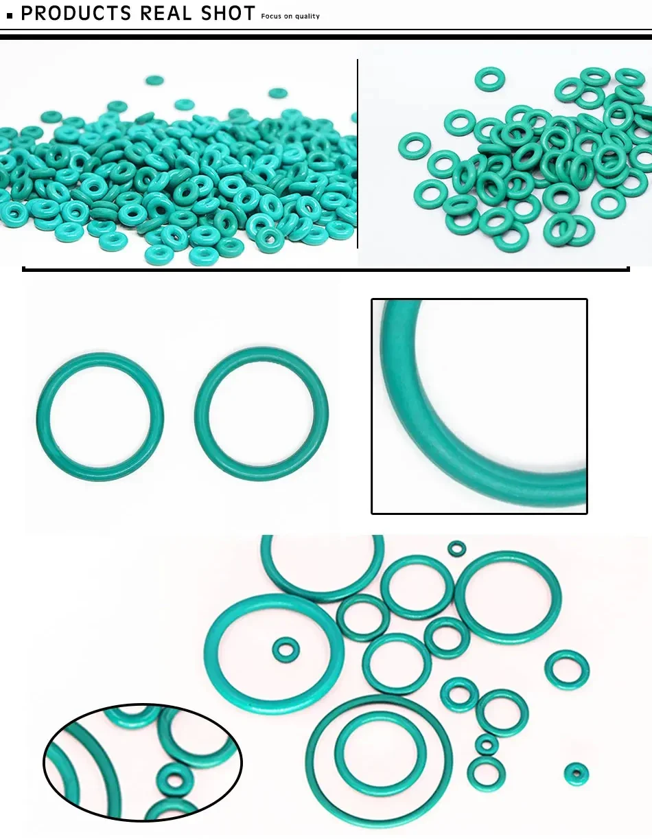 O-Ring Thickness 1/1.2/1.5mm CS Fluororubber FKM Sealing Temperature Resistant Gasket Rubber Ring Complete In Specifications