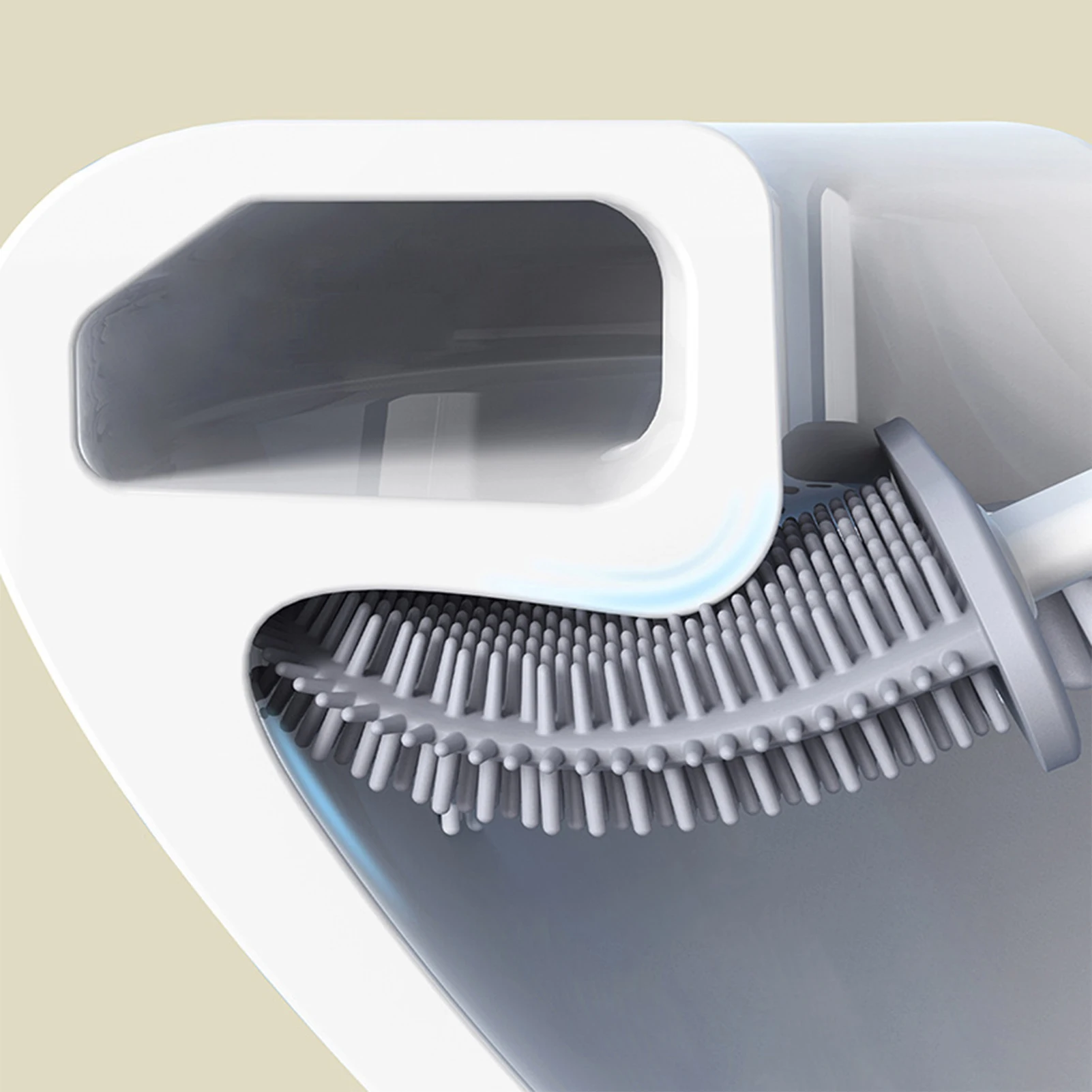 Deep-Cleaning Silicone Toilet Bowl Brush Long Handle Silicone Toilet Brush for Home Dormitory Bathroom Accessories