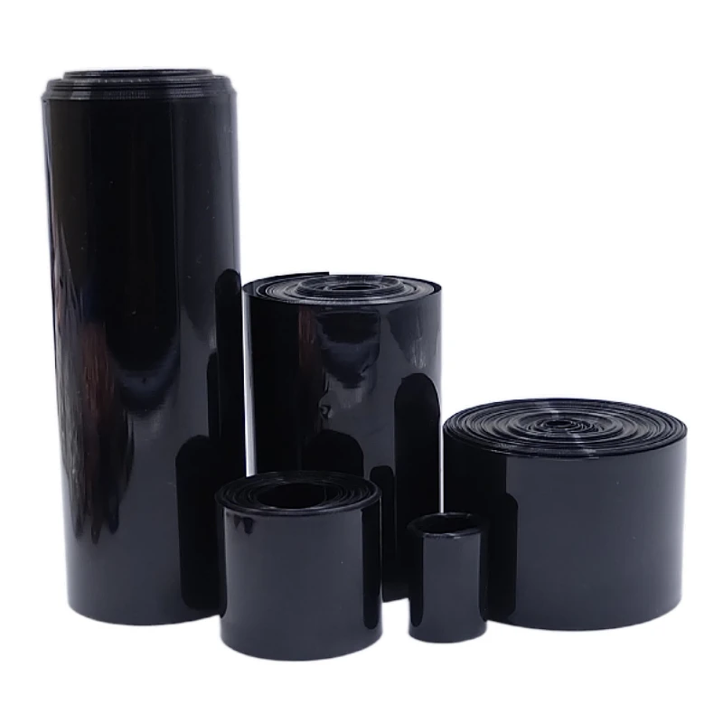 1/8/15M PVC Heat Shrink Tube 18650 Lipo Battery Pack 105 ~ 300mm Insulated Protection Film Wrap lithium Case Cable Sleeve Black