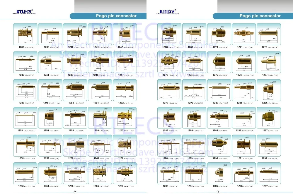 2A DC Magnetic Pogo Pin Connector 2Pin 3Pin 4 5 6 7 8 9 Pin Pogopin Male Female Spacing 2.5/2.80mm Spring Loaded DC Power Socket