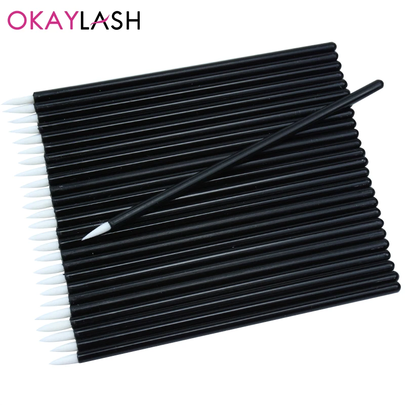OKAYLASH 50pcs/lot Reusable Gel Liner Nail Art Brushes Painting Pen Disposable Eyeliner Beauty Eyeline Makup Tools