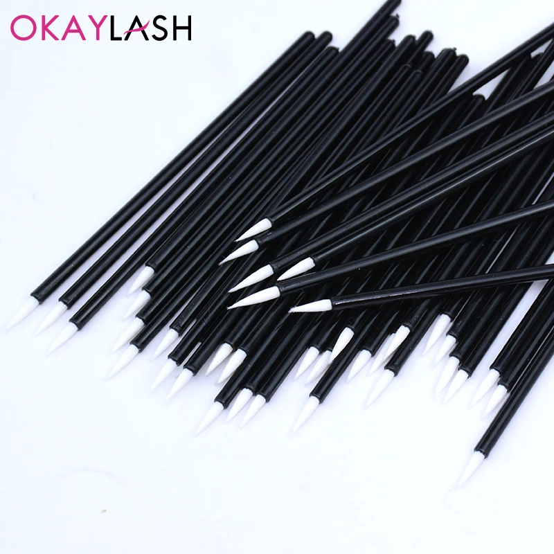 OKAYLASH 50pcs/lot Reusable Gel Liner Nail Art Brushes Painting Pen Disposable Eyeliner Beauty Eyeline Makup Tools