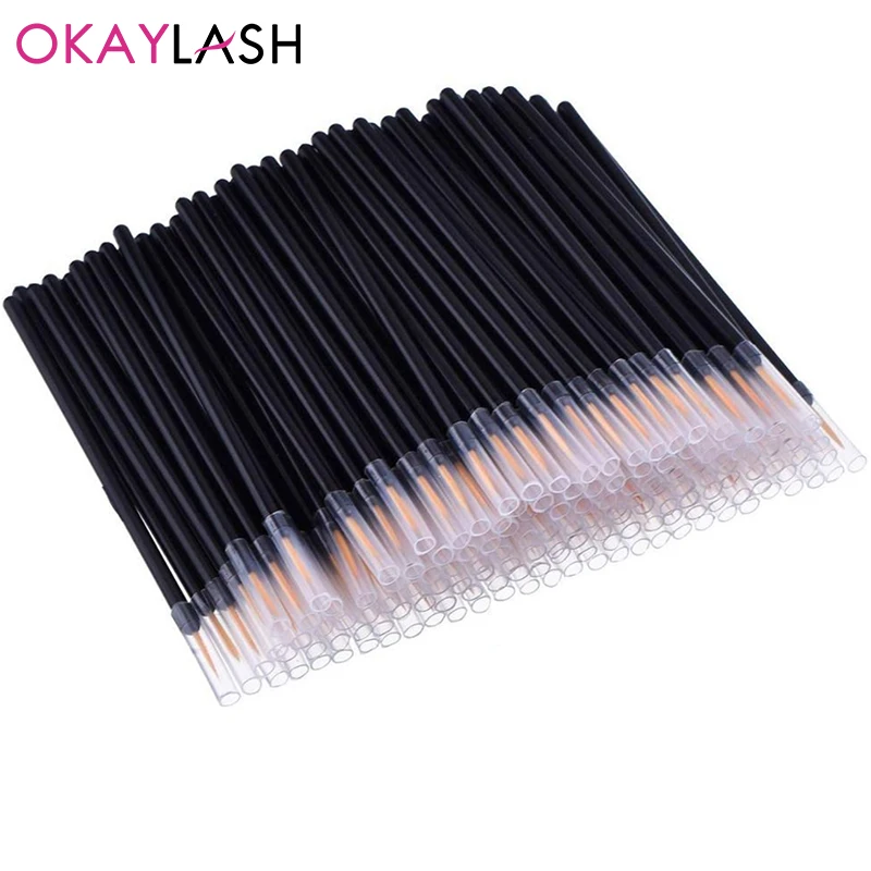 OKAYLASH 50pcs/lot Reusable Gel Liner Nail Art Brushes Painting Pen Disposable Eyeliner Beauty Eyeline Makup Tools