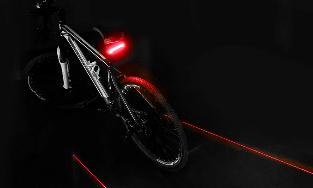 Meilan X5 Wireless Bike Bicycle Rear Light Laser Tail Lamp Smart Brake USB Rechargeable Cycling Accessories Remote Turn Led