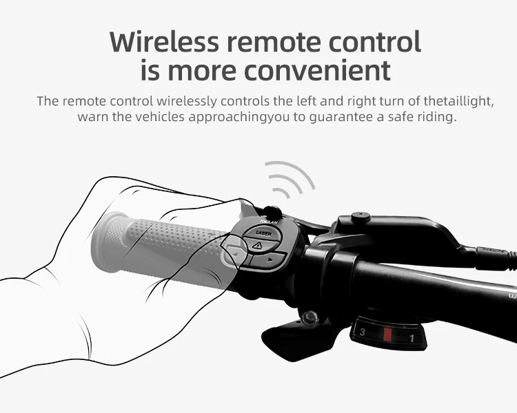 Meilan X5 Wireless Bike Bicycle Rear Light Laser Tail Lamp Smart Brake USB Rechargeable Cycling Accessories Remote Turn Led