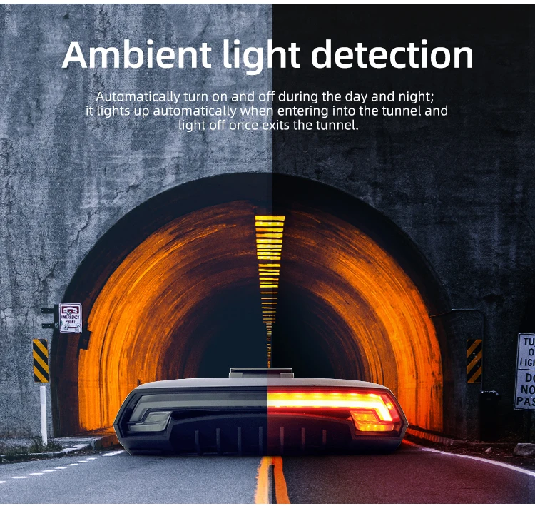 Meilan X5 Wireless Bike Bicycle Rear Light Laser Tail Lamp Smart Brake USB Rechargeable Cycling Accessories Remote Turn Led