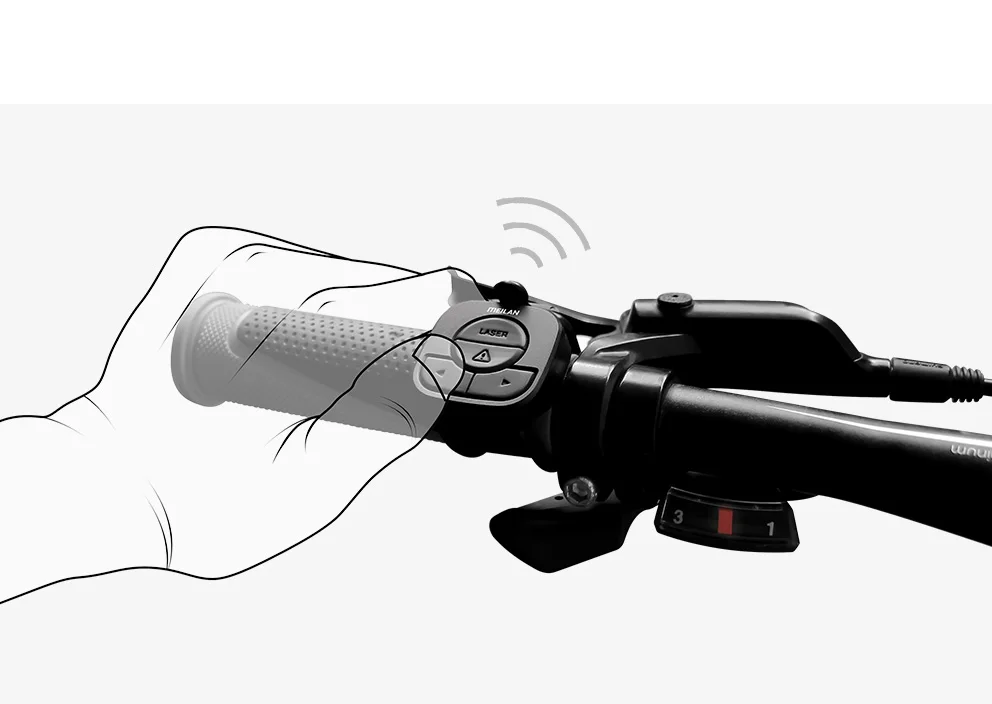 Meilan X5 Wireless Bike Bicycle Rear Light Laser Tail Lamp Smart Brake USB Rechargeable Cycling Accessories Remote Turn Led