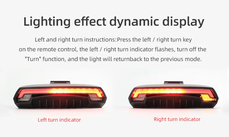Meilan X5 Wireless Bike Bicycle Rear Light Laser Tail Lamp Smart Brake USB Rechargeable Cycling Accessories Remote Turn Led