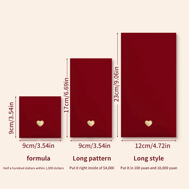 6Pcs/Pack Chinese Red Envelope New Year Spring Festival Children Lucky Money Envelopes Red Packet Gift Envelope Red Bag