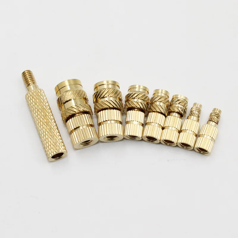 Hot Melt Brass Heat Insert Nut Iron Tip M2 M2.5 M3 M4 M5 M6 Embedded Heating Knurled Brass Inserts Nuts 3D Printer Case Notebook