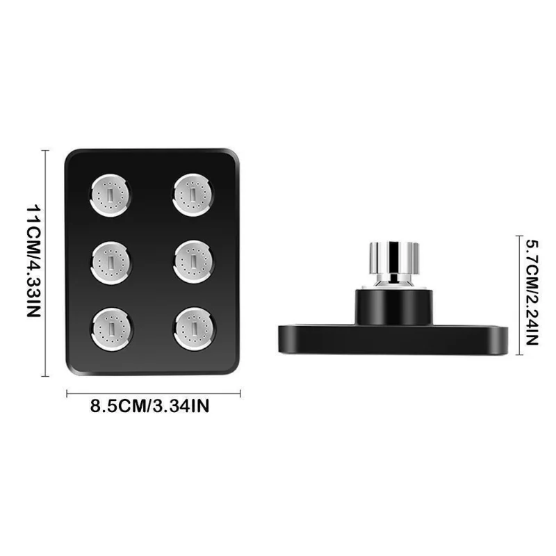 360° Mini-Surround Pressurized Shower Head Large Water Rain Shower Head Showerhead Shower Bathroom Accessories