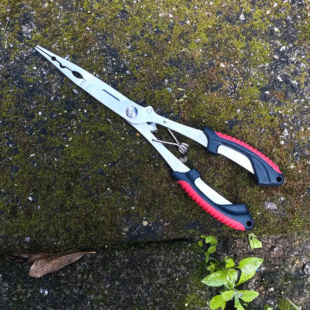 Fishing Pliers Long Nose Stainless Steel Hook Remover Cut Fishing Line Fishing Tied Hook Multi-functional Fishing Pliers