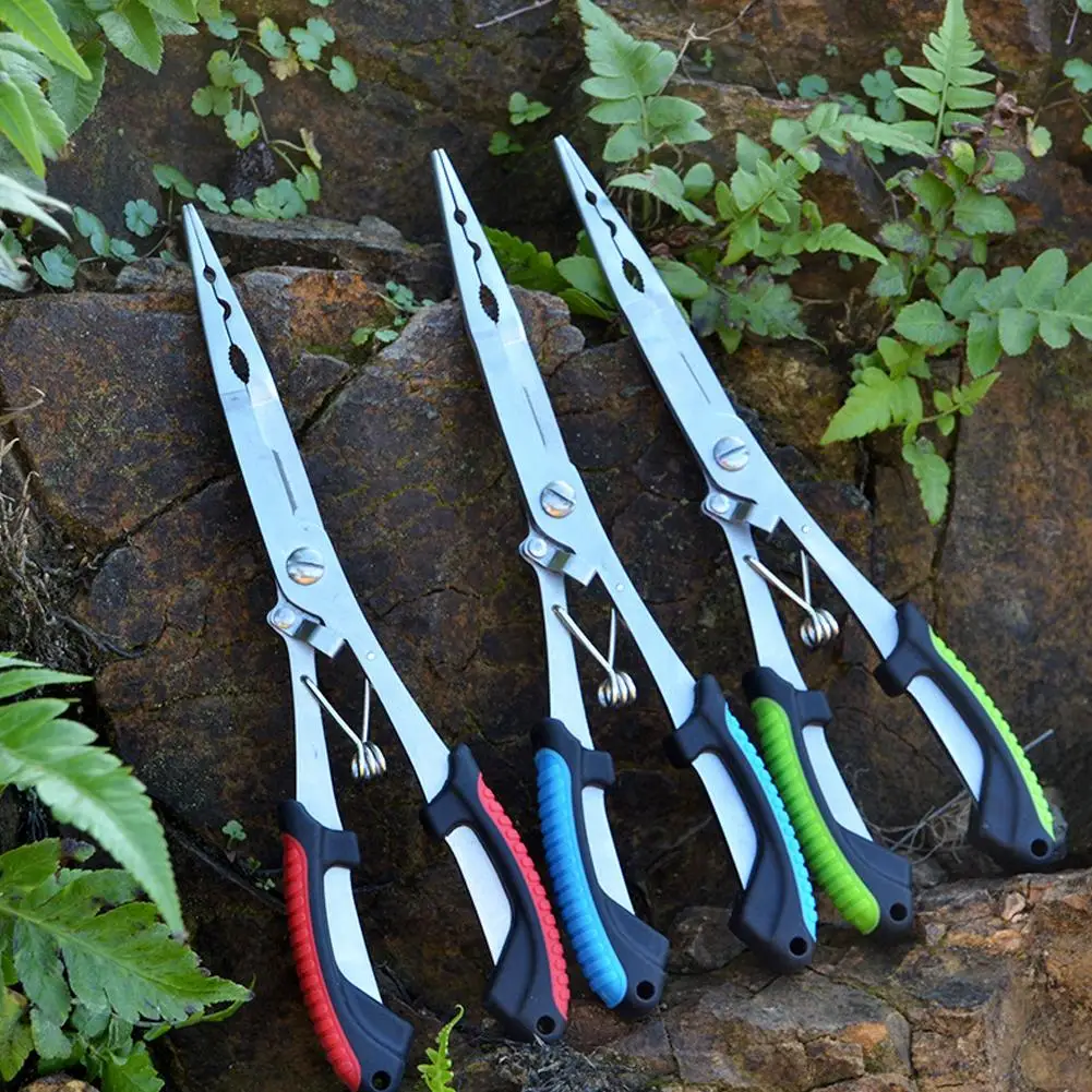 Fishing Pliers Long Nose Stainless Steel Hook Remover Cut Fishing Line Fishing Tied Hook Multi-functional Fishing Pliers