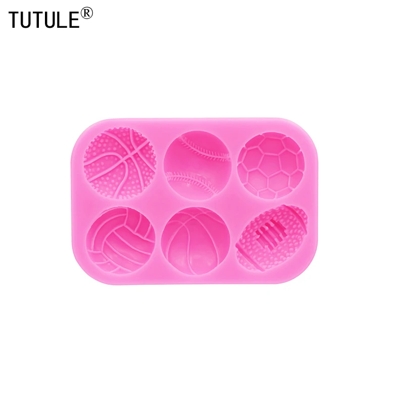 Sports Ball Football Basketball Accessories DIY Jewelry Earrings Silicone Mould Epoxy Flexible Polymer Clay Mold Chocolate Mold