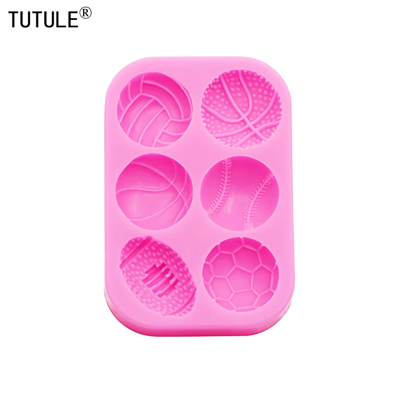Sports Ball Football Basketball Accessories DIY Jewelry Earrings Silicone Mould Epoxy Flexible Polymer Clay Mold Chocolate Mold
