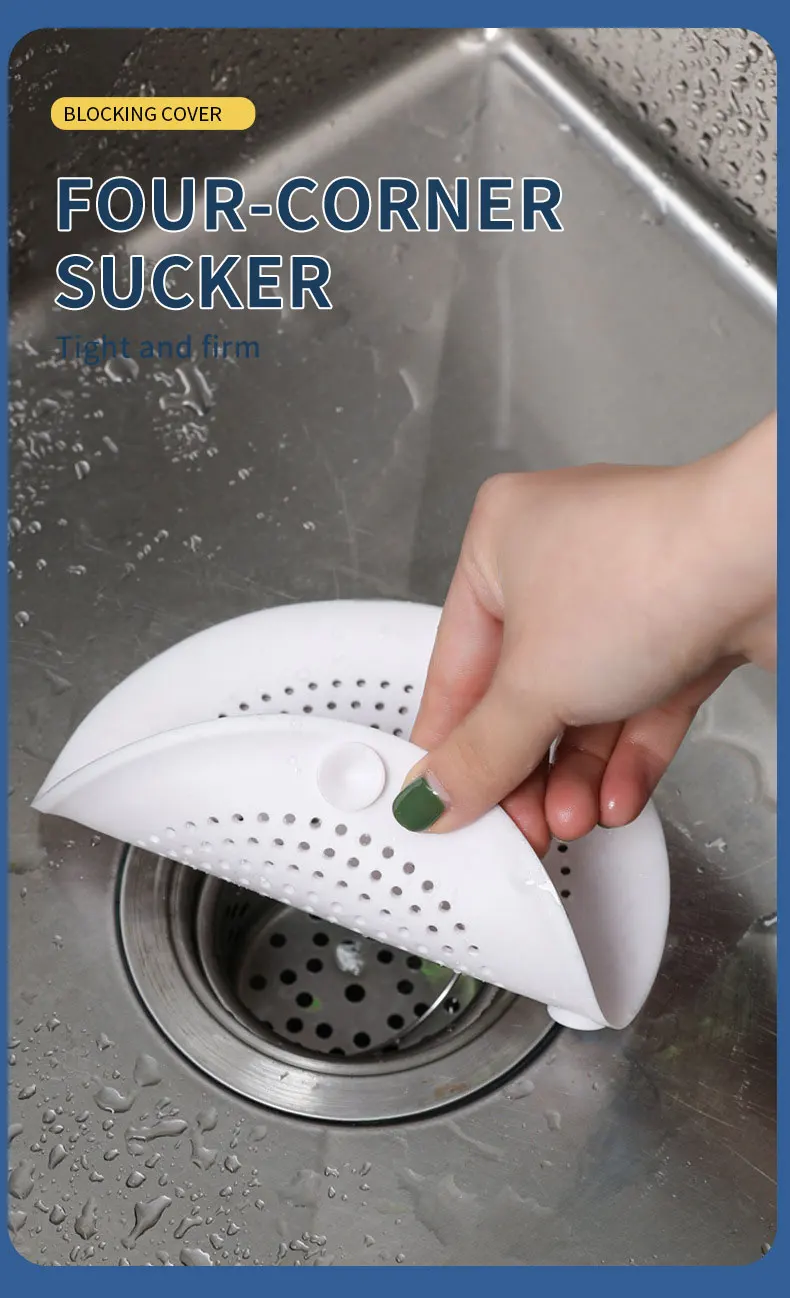 Shower Floor Drain Hair Stopper Catcher Kitchen Sink Plug Anti-blocking Bathtub Strainer Sewer Outfall Filter Bathroom Supplies