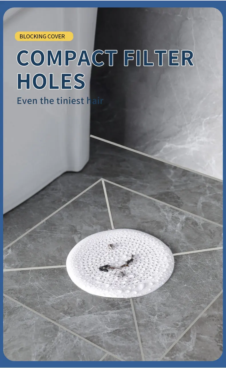 Shower Floor Drain Hair Stopper Catcher Kitchen Sink Plug Anti-blocking Bathtub Strainer Sewer Outfall Filter Bathroom Supplies
