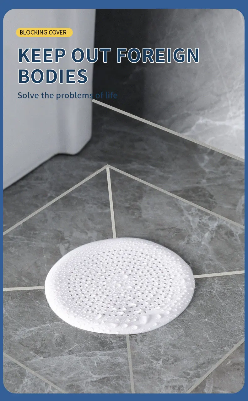 Shower Floor Drain Hair Stopper Catcher Kitchen Sink Plug Anti-blocking Bathtub Strainer Sewer Outfall Filter Bathroom Supplies