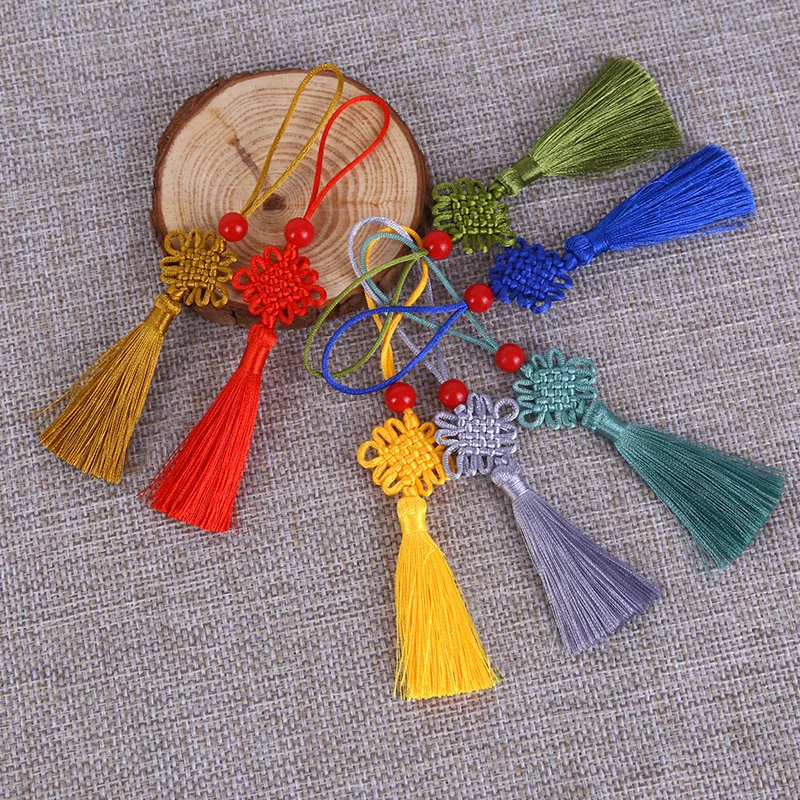 5/10Pcs 5cm Small Chinese Knot Silk Tassel Pendant Sewing Curtain Charms Tassels DIY Crafts Gift Jewelry Making Decor Tassel