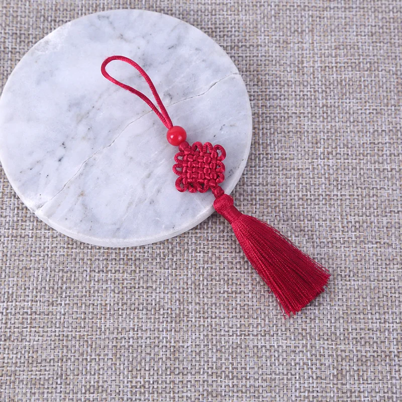 5/10Pcs 5cm Small Chinese Knot Silk Tassel Pendant Sewing Curtain Charms Tassels DIY Crafts Gift Jewelry Making Decor Tassel