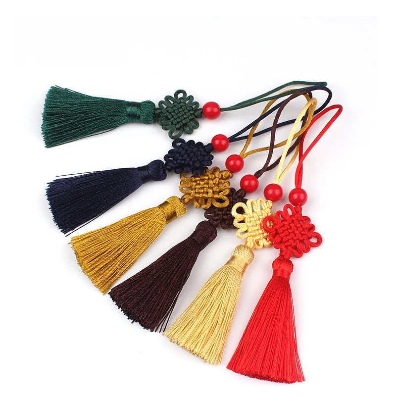 5/10Pcs 5cm Small Chinese Knot Silk Tassel Pendant Sewing Curtain Charms Tassels DIY Crafts Gift Jewelry Making Decor Tassel